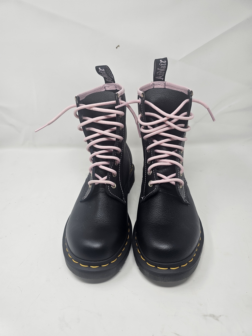 Dr. Martens-(WMNS) Dr. Martens 1460 Contrast Leather Lace Up Boots 'Black Pink. - Picture 11 of 12